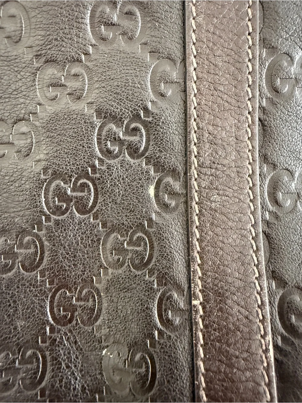 GUCCI Leather Briefcase in Dark Brown
